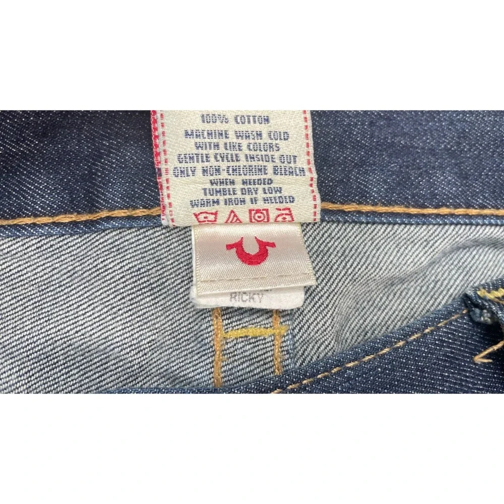 True Religion World‎ Tour Ricky Vtg Y2K Men's 5 Pocket Denim Shorts Size 40